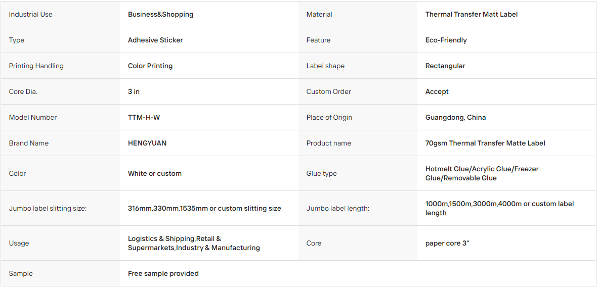 thermal transfer matt