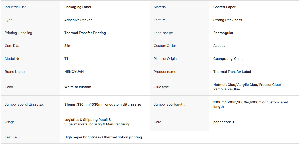 label specification