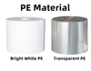 Self Adhesive Label glossy white PE jumbo roll label for packing sticker
