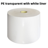 Transparent PE jumbo roll label Self Adhesive Label for packing sticker
